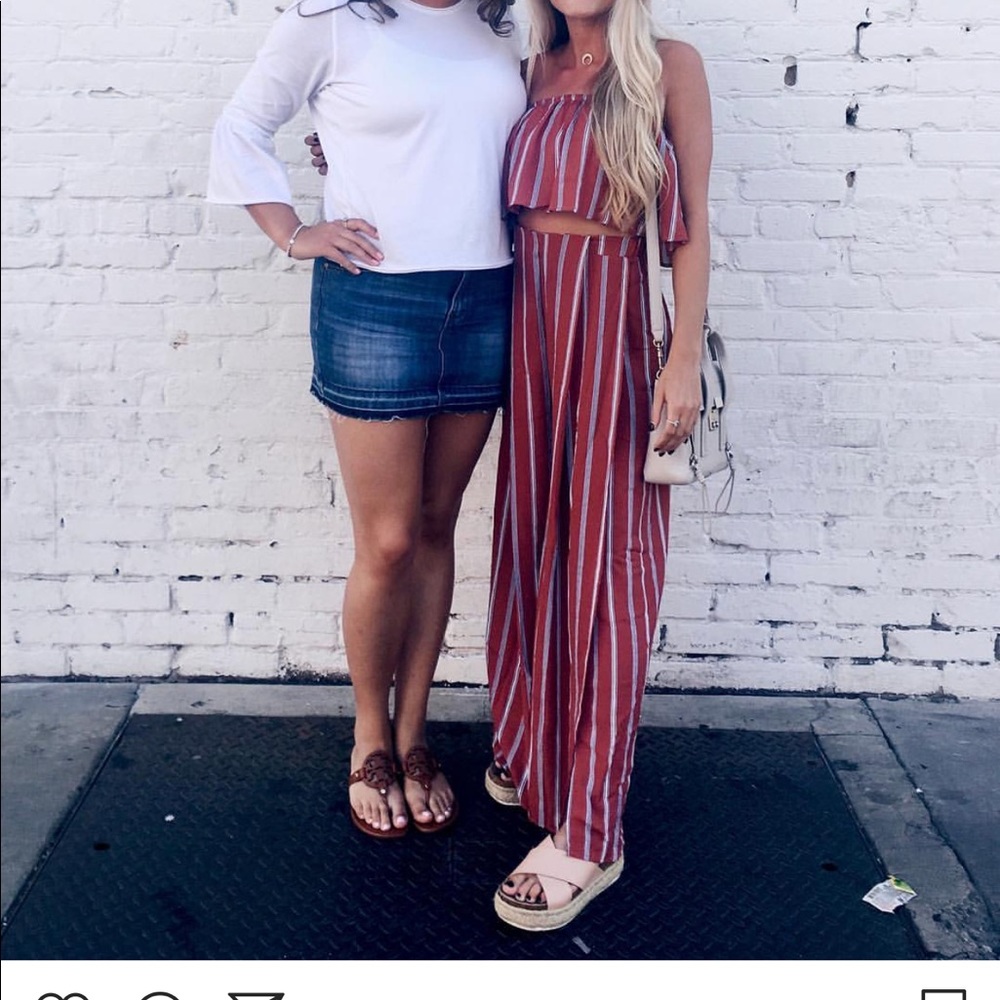 STRIPED FLOWY PANTS